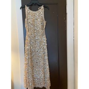 Adrianna Papell Gold Sequin Gown